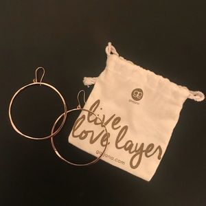 Gorjana G Ring Hoop Earrings - Rose Gold